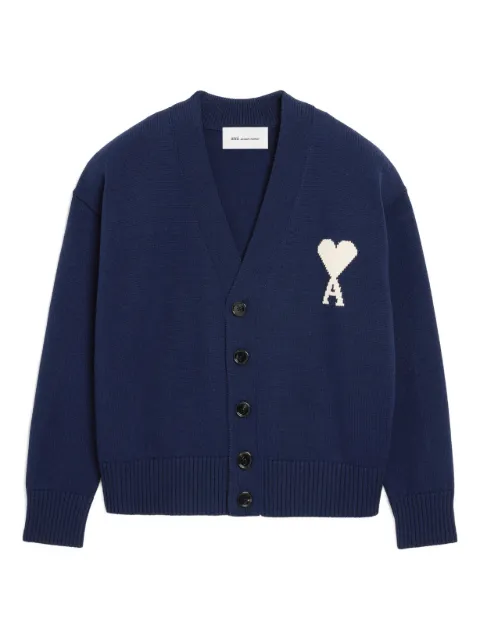 AMI Paris wool Ami De Coeur cardigan Blue E26UKC380KN0156