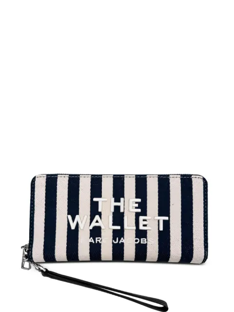 Marc Jacobs The Wallet striped embroidered wallet Blue 2S6MP054S02455