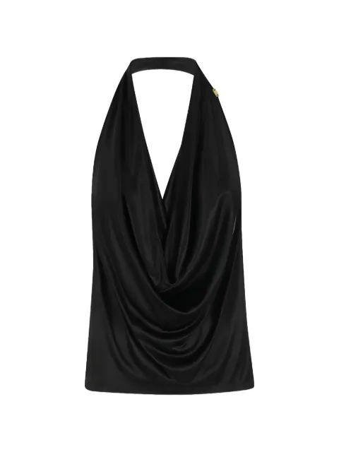 Elisabetta Franchi draped halter-neck top Black CN00863E2