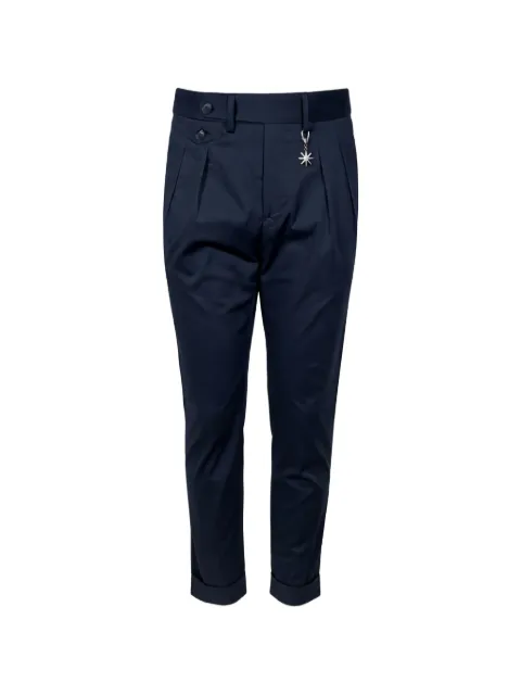 Manuel Ritz pleated turn-up trousers Blue 4032P166826312389