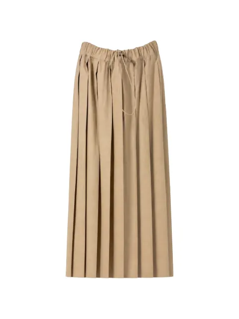 Fabiana Filippi pleated drawstring maxi skirt Neutrals GND276F398D5440157