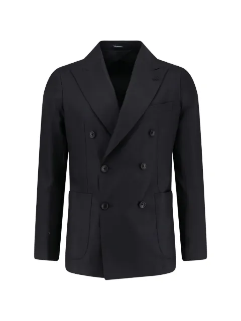Tagliatore peaked-lapel double-breasted blazer Black 1SMC20K440062B122