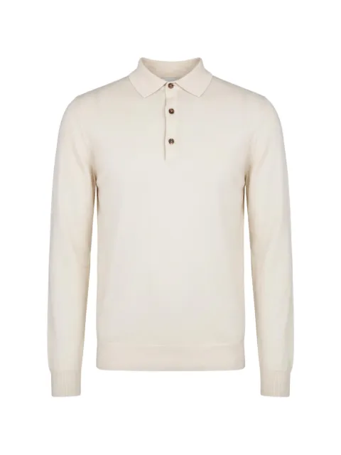 ETRO long-sleeve buttoned polo shirt White MRKF0028AQ408W3796