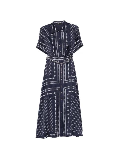 Maje flowy patterned maxi dress Blue MFPRO04624