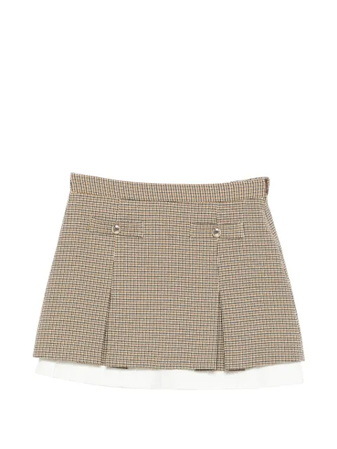 Maje zip-fastening pleated mini skirt Brown MFPJU01577