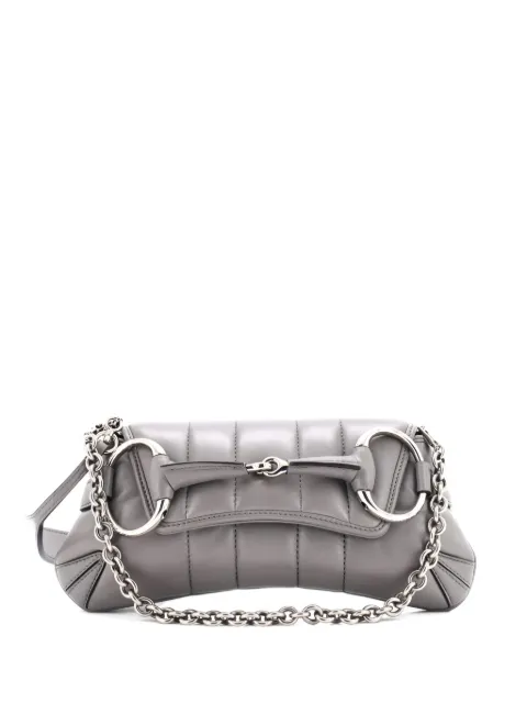 Gucci Pre-Owned Horsebit Chain Vertical Quilted Leather Small shoulder bag Grey Z0C9A4B6X1XR9FHK