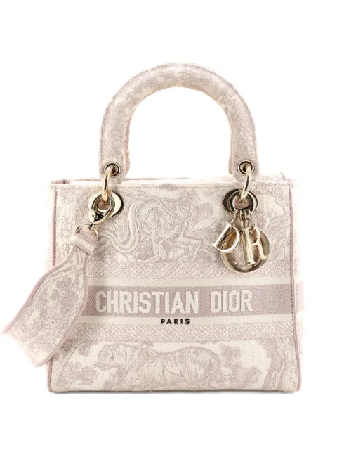 Christian Dior Pre-Owned Toile de Jouy Lady D-Lite Bag Embroidered Canvas tote bag Pink W5VQ3YVHRNFQ1FTN
