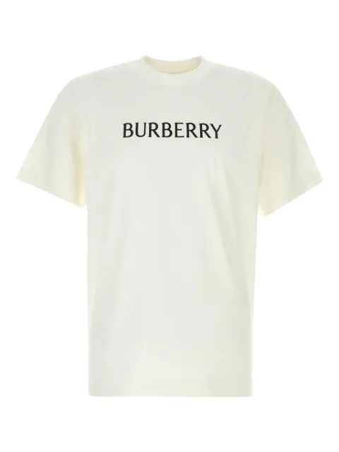 Burberry logo cotton T-shirt Neutrals 8122389