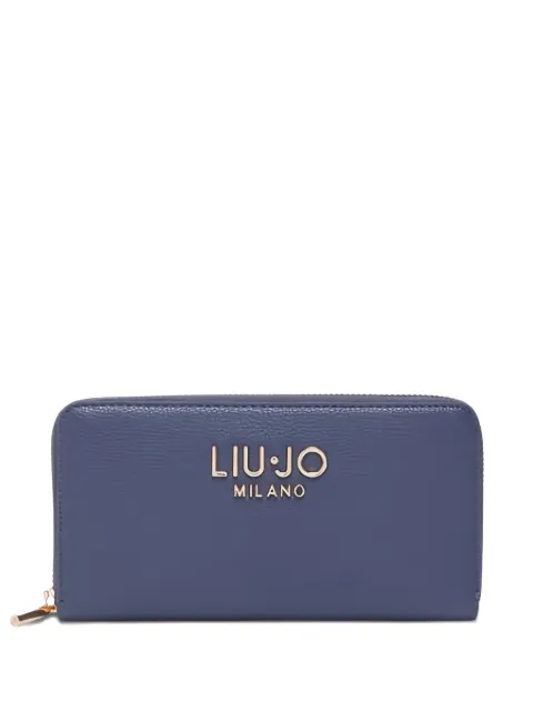 LIU JO logo zip wallet Blue AA6170E101294024