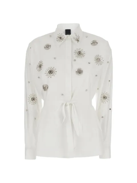PINKO Carley embellished shirt White 106225A31W