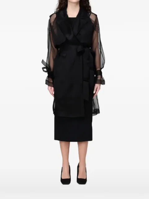 PINKO sheer trench coat Black 106614A2DJ