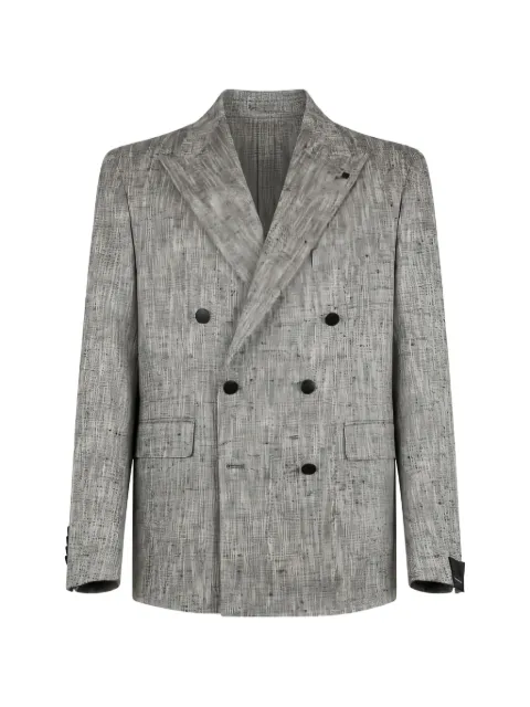 Tagliatore double-breasted peak-lapel blazer Grey 1SNY10BA50088M11841348