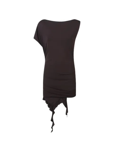 PINKO ruffled-hem mini dress Brown 106605A35E