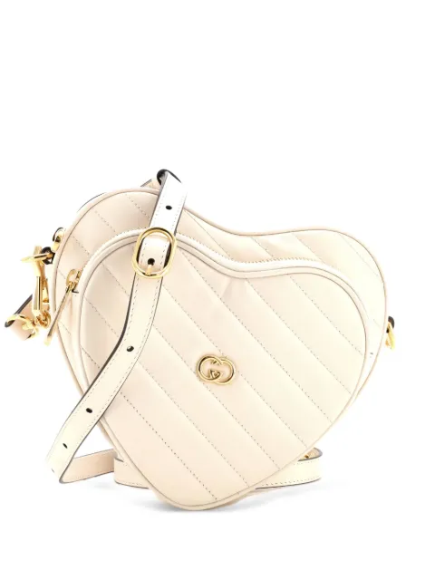 Gucci Pre-Owned Interlocking G Heart Diagonal Quilted Leather Mini shoulder bag Neutrals 9781Y7GH3NW2EVBA