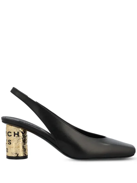 Givenchy 66mm cylindrical heel slingback pumps Black BE4056E1J7001