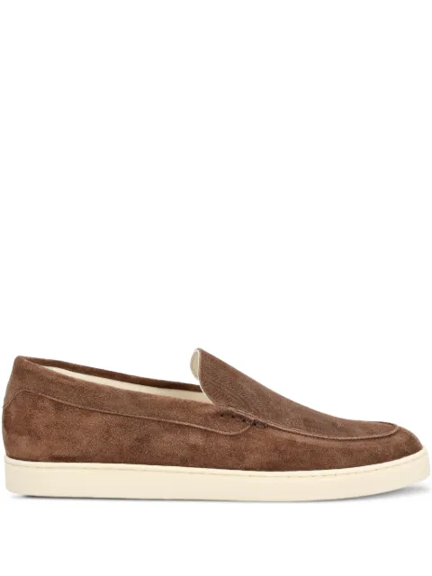 Brunello Cucinelli chevron-effect suede loafers Brown MZUHVSP335C7959