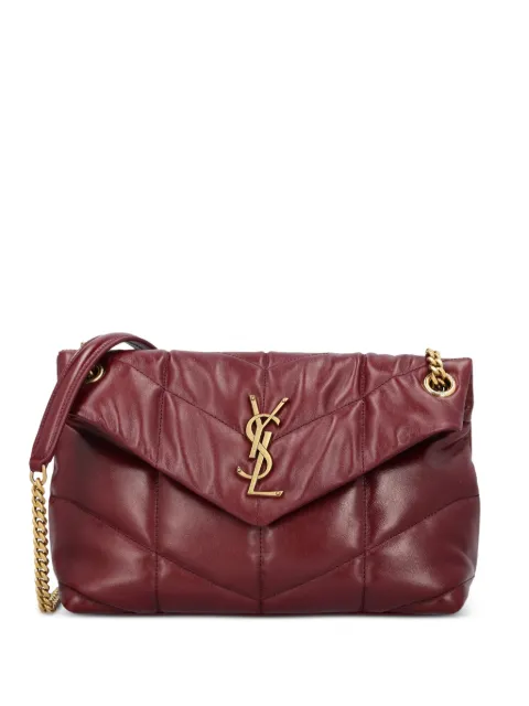 Saint Laurent small quilted puffer shoulder bag Red 577476AAFE1