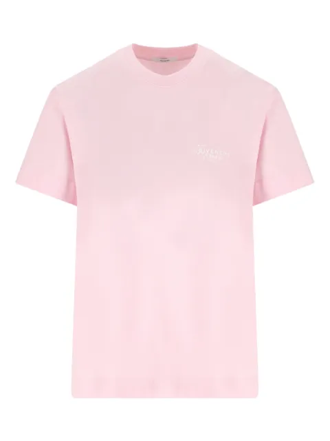 Givenchy logo-print T-shirt Pink BW70FJP7A7