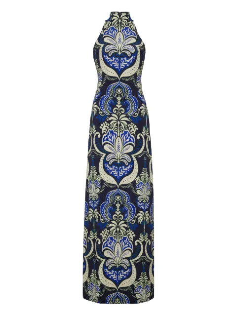 Cara Cara Asher halterneck patterned maxi dress Blue 1517PAPCO