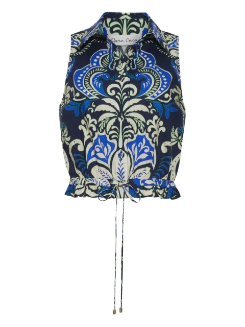Cara Cara Hannah collared button-down top Blue 3121PAPCO