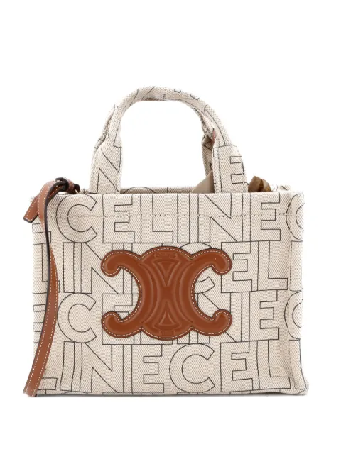 Celine Pre-Owned Cabas Thais Triomphe Printed Canvas Small tote bag Brown W9TCD5UHPCJCPM98