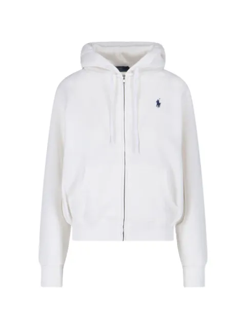 Polo Ralph Lauren zip-fastening logo-embroidered hoodie White 211971699001