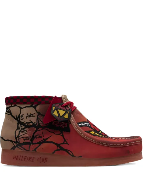 Clarks Originals x Stranger Things Wallabee graphic lace-up shoes Red 26181027