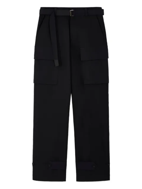 sacai side-pockets belted trousers Black 2508029001