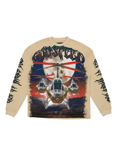 GODSPEED Air Strike graphic sweathsirt Neutrals GSAIRSTRKTHRMBON