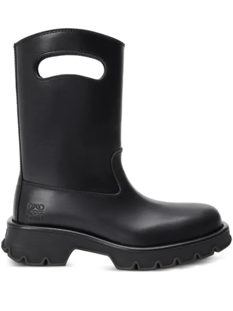 LOEWE Bobby cut-out lug-sole boots Black L815285XAB