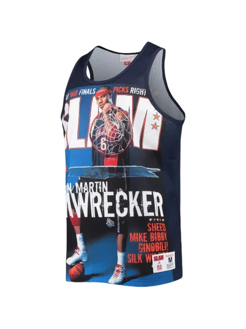 Mitchell & Ness x SLAM Magazine Kenyon Martin New Jersey Nets tank top Blue TMTK3448NJNYYKMTNAVYS