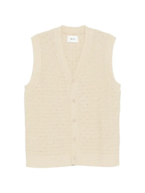 NN07 Reece V-neck vest Neutrals 2610000043