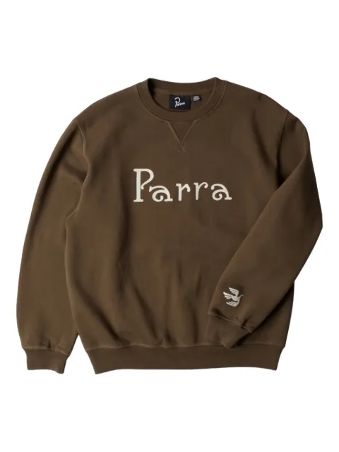 BY PARRA logo-print crew-neck sweatshirt Brown 54321