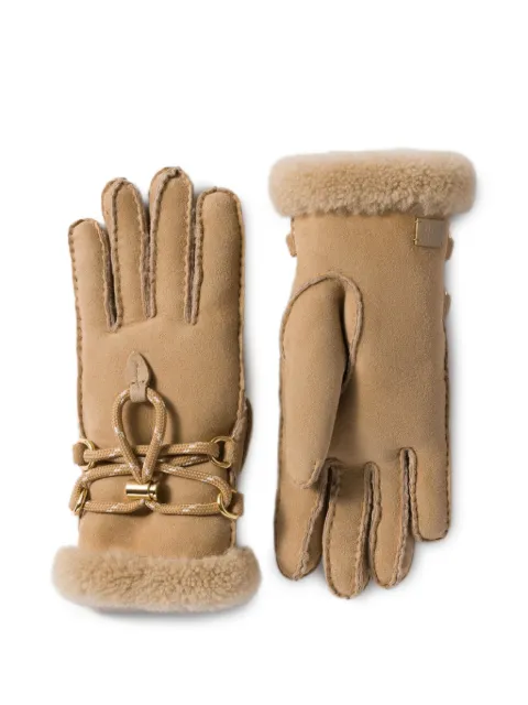 Miu Miu shearling gloves Brown 5GG2342IDK