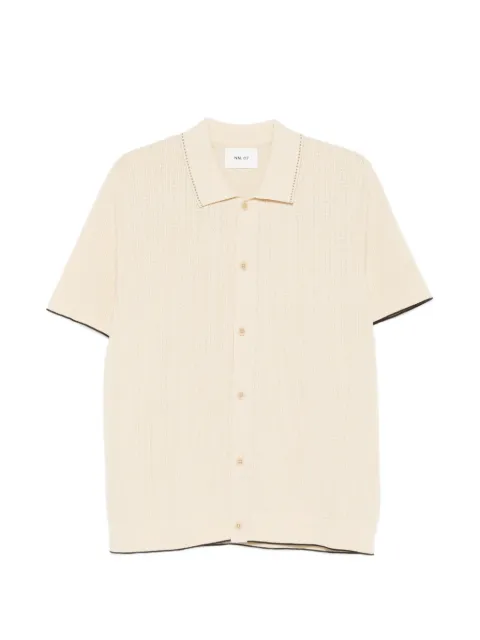 NN07 Nalo buttoned polo shirt Neutrals 2610000017