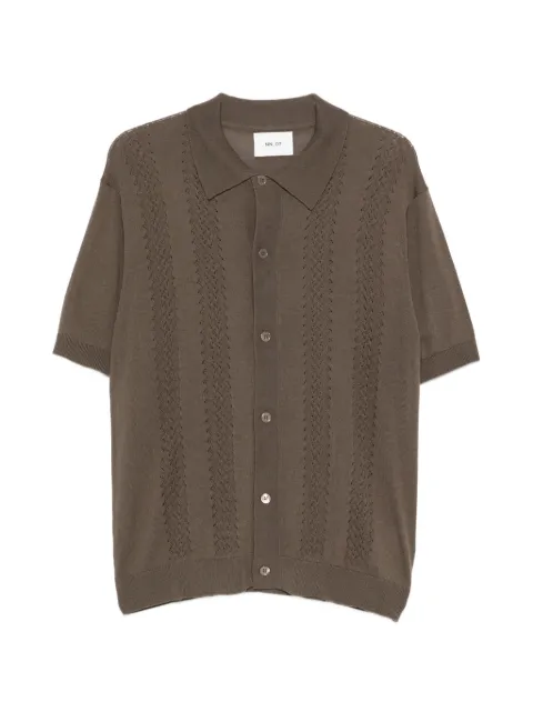 NN07 Thor openwork knit cardigan Brown 2610000013