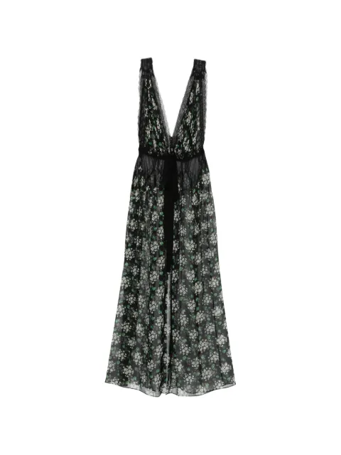 Dolce & Gabbana maxi floral-print dress Black F623HTIS12P