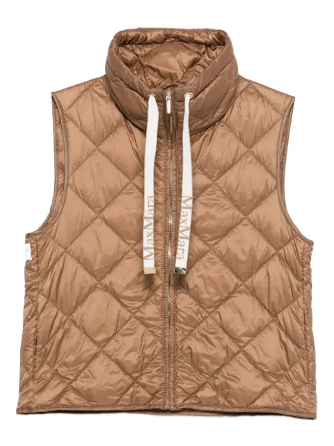 Max Mara quilted zip waistcoat Brown 2619291014600