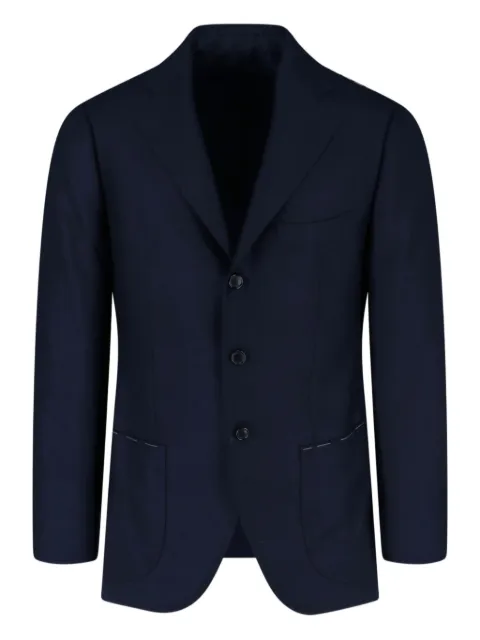 Cesare Attolini monopetto cashmere blazer Blue GUS352A25KA09