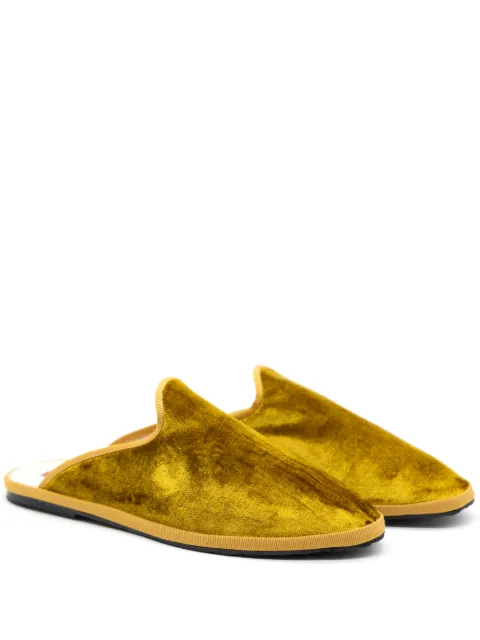 Gondolina Burano velvet mules Yellow GSABT