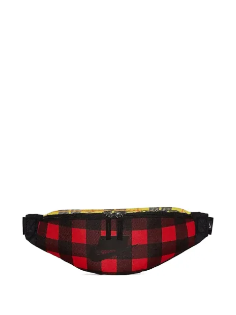 Nike Heritage plaid belt bag Red BA6604