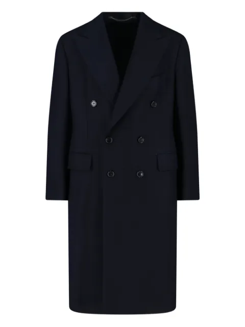 Cesare Attolini double-breasted coat Blue CUX6098APMA16