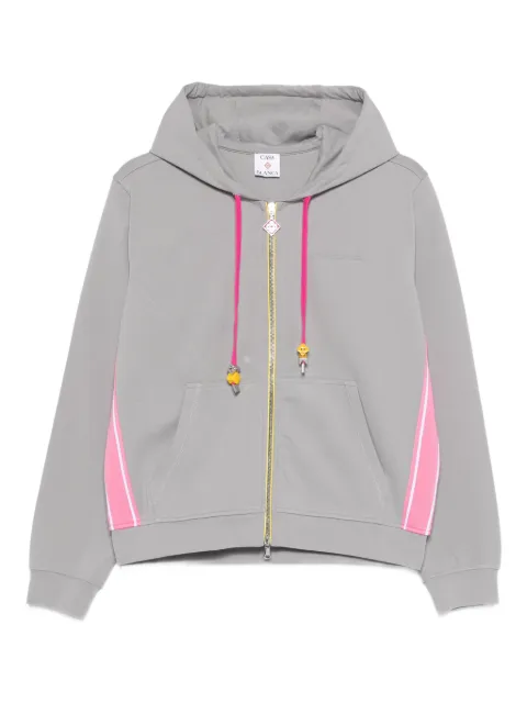 Casablanca zip side stripe hooded top Grey WSP26JTP47101