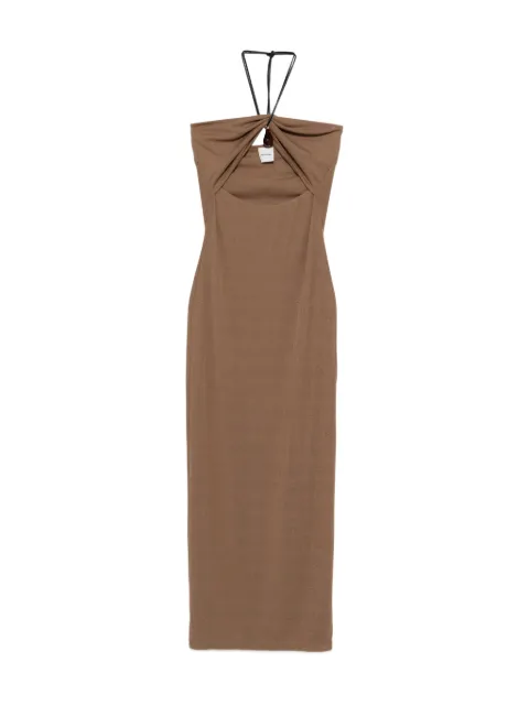 Nanushka special strap bandeau midi dress Brown NW26PSDR08276