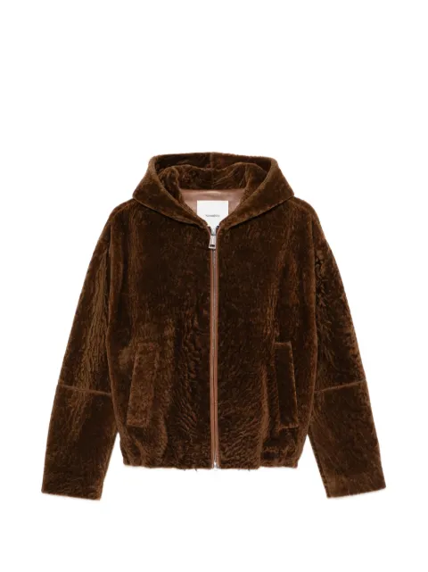 Nanushka hooded zip-up jacket Brown NW26PSJK06877