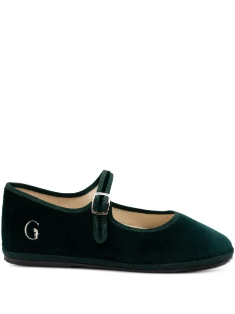 Gondolina Vignole Mary Jane adjustable-strap ballet flats Green GPLBB