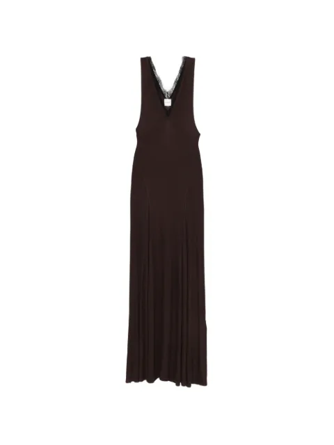 Nanushka Ignia lace-detail maxi dress Brown NW26PSDR16778