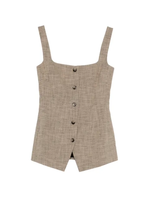 Nanushka square neck tailored vest Neutrals NW26PSTP06073