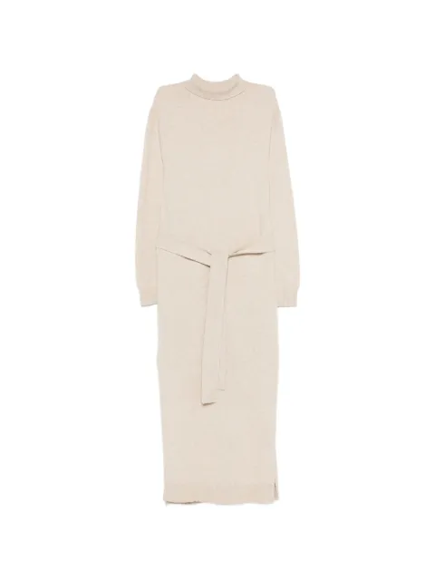 Nanushka turtleneck tie knitted midi dress Neutrals NW26PSDR05071