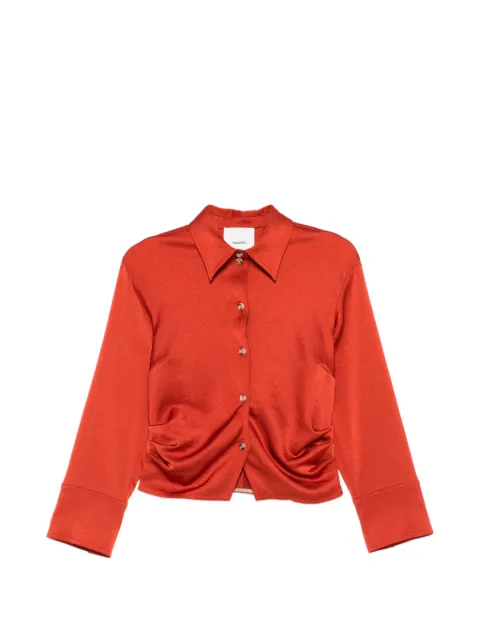 Nanushka Hildie cinched shirt Red NW26PSTP01723
